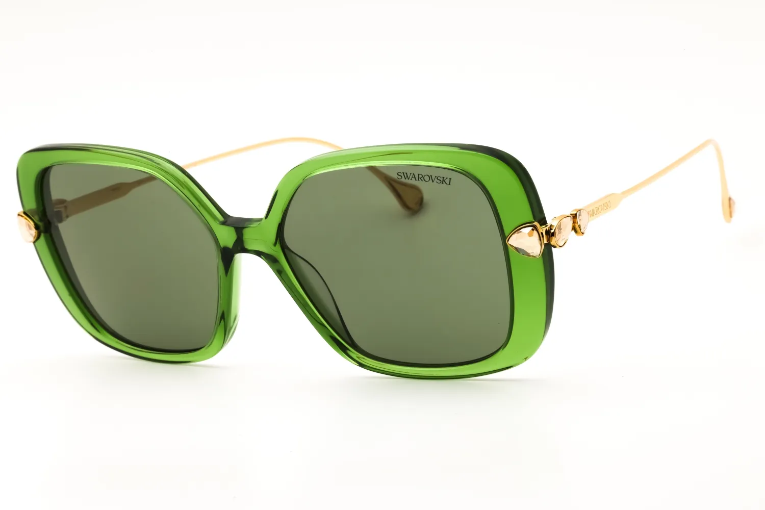 Swarovski SK6011 3002-2 Sunglasses Transparent Green 55mm Women