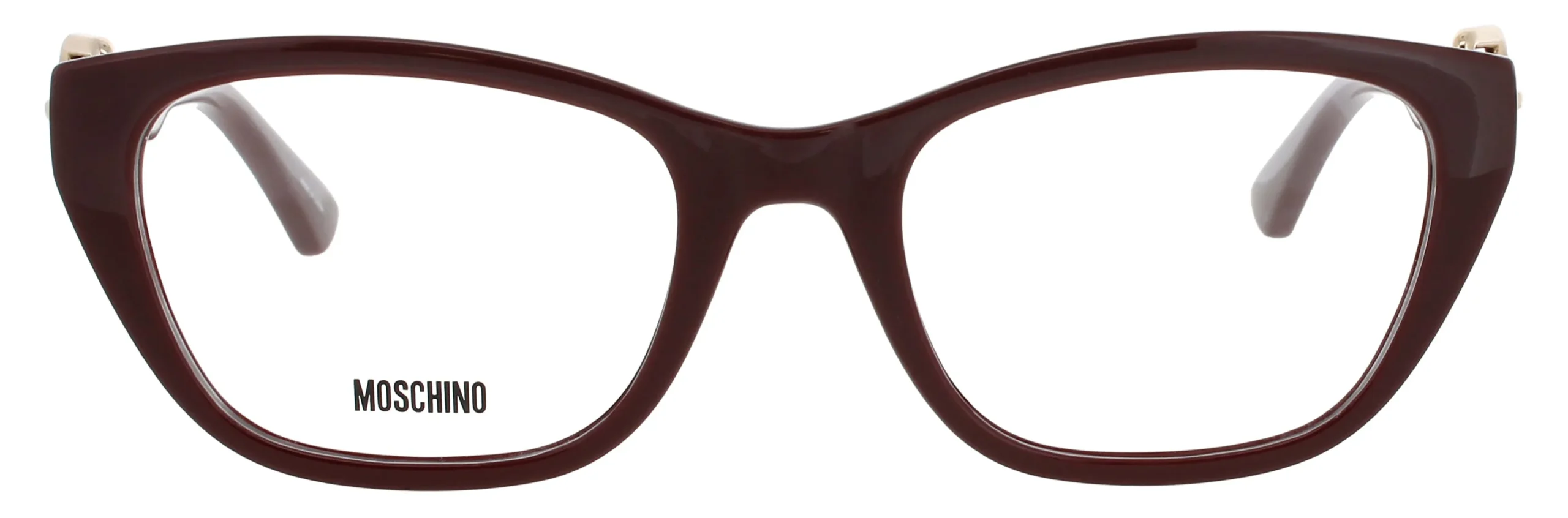 Moschino MOS608 LHF Eyeglasses Burgundy 51mm Women 2