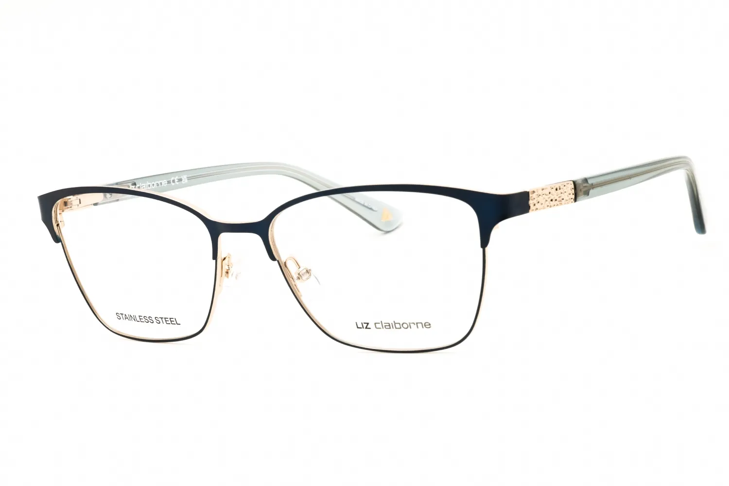 Liz Claiborne L 670 0E8W 00 Eyeglasses Smtt Navy 54mm Women