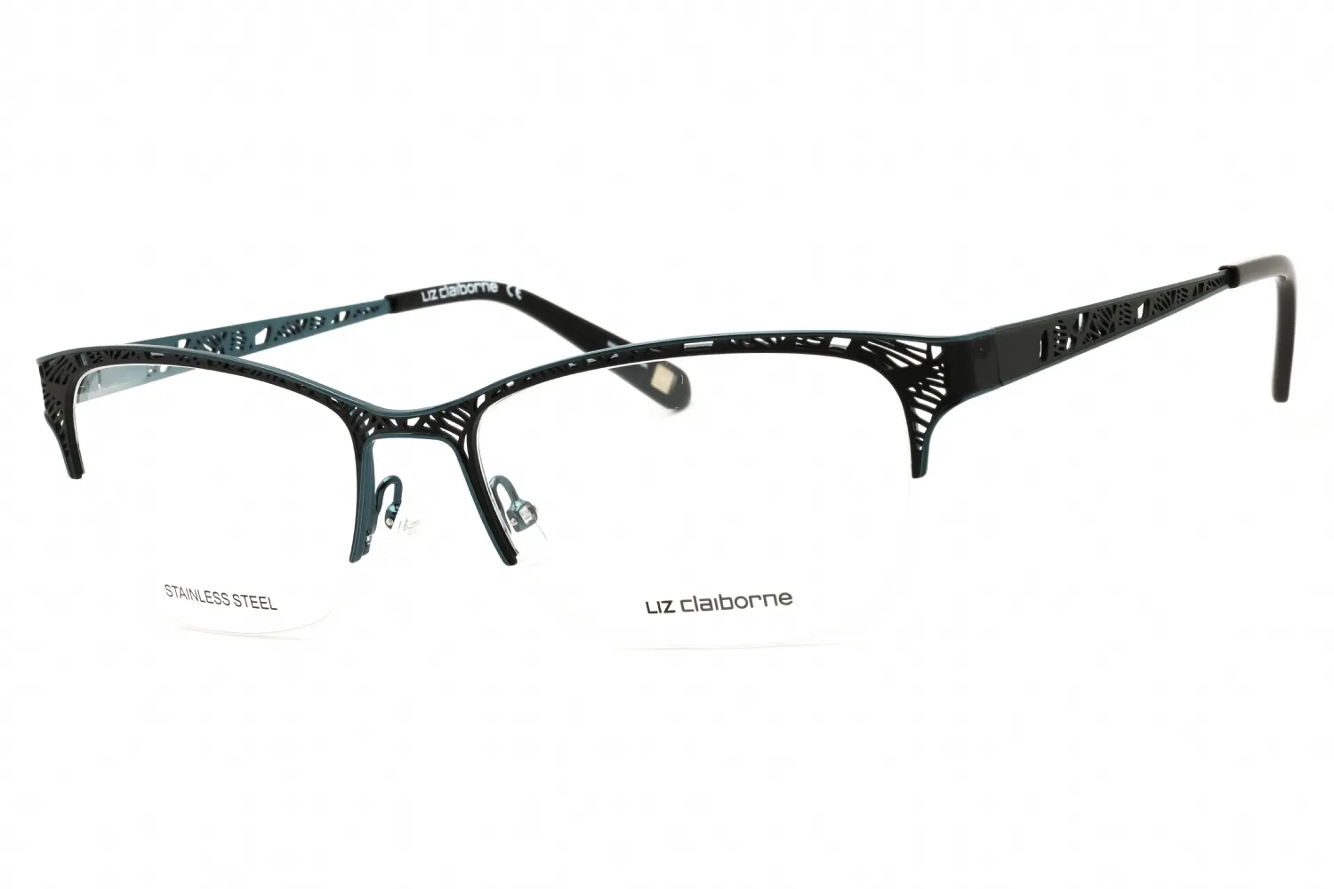 Liz Claiborne L 645 0ETJ 00 Eyeglasses Black Tea 55mm Women