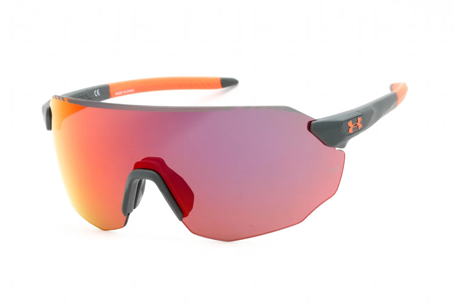 UNDER ARMOUR UA HALFTIME 02M8 50 Sunglasses Grey Orange 99mm Unisex