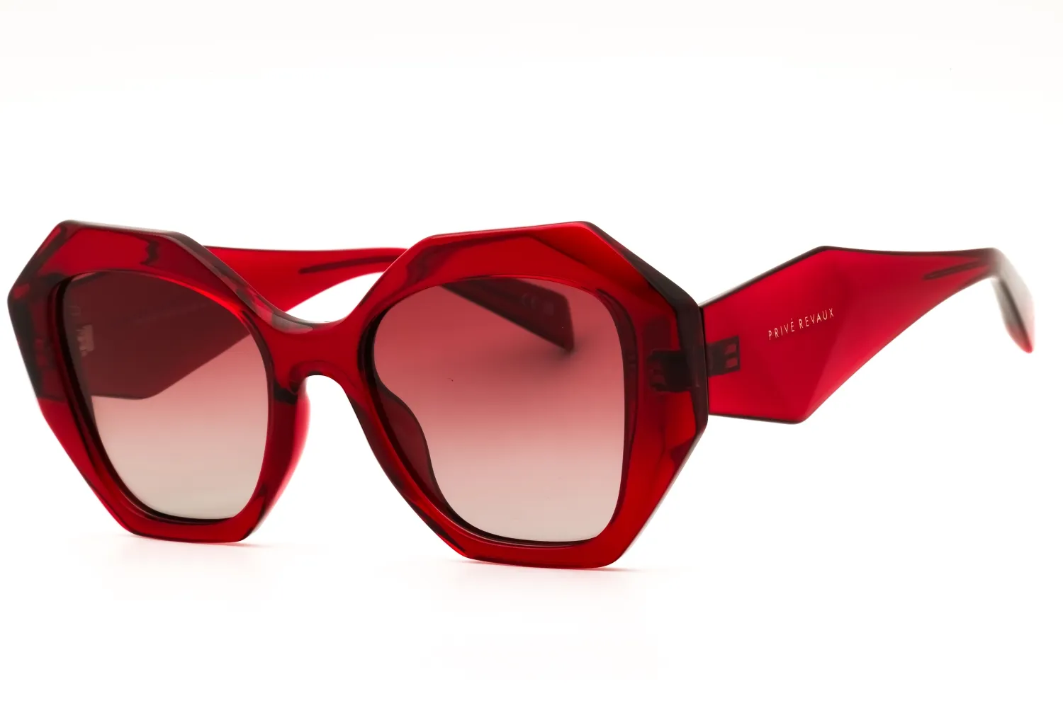 Prive Revaux THE BIMINI/S XI9 GC Sunglasses Red Trans 52mm Women
