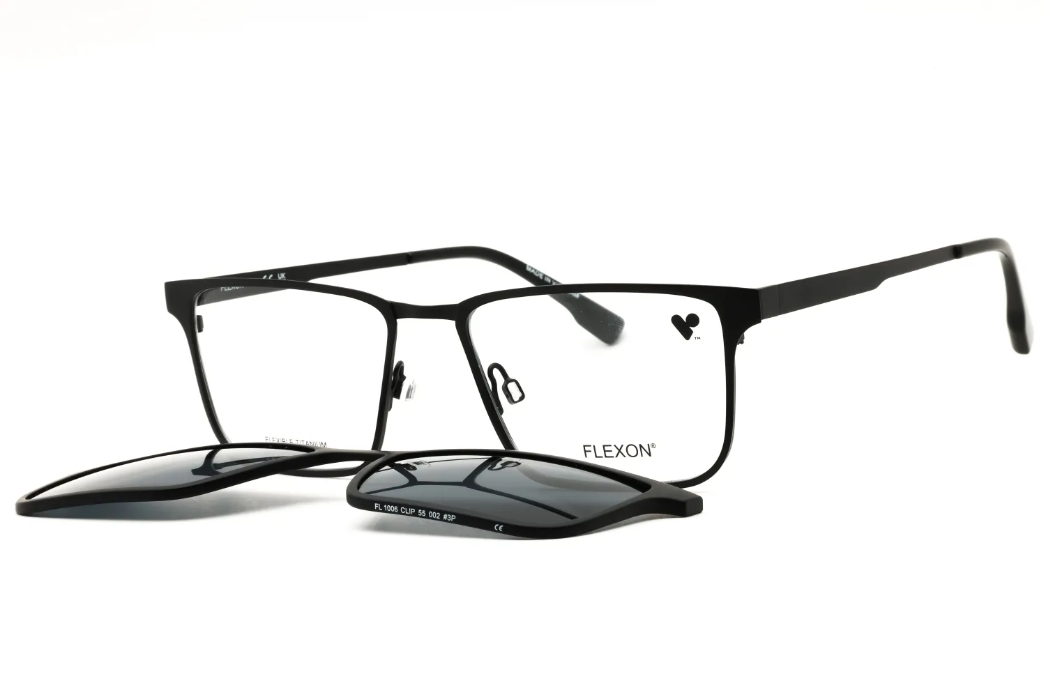 Flexon FLX1006MAG-SET N 002 Sunglasses Matte Black 55mm Men