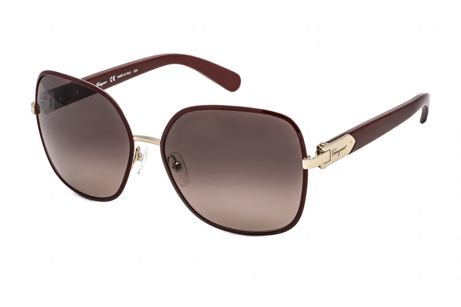 Salvatore Ferragamo SF150S 728 Sunglasses Light Shiny Gold 59mm Women