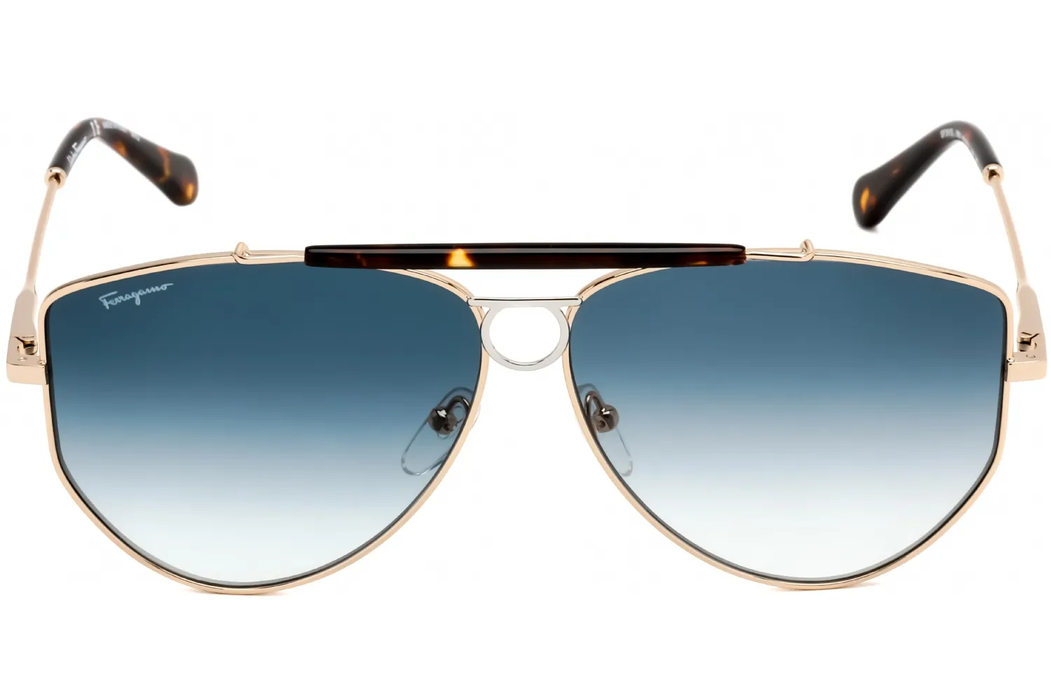 Salvatore Ferragamo SF241S 790 Sunglasses Yellow Gold 61mm Women 2