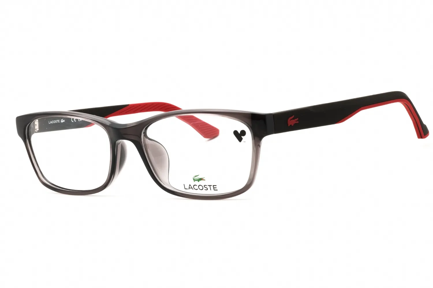 Lacoste L2894A 020 Eyeglasses Shiny Crystal Grey 55mm Men