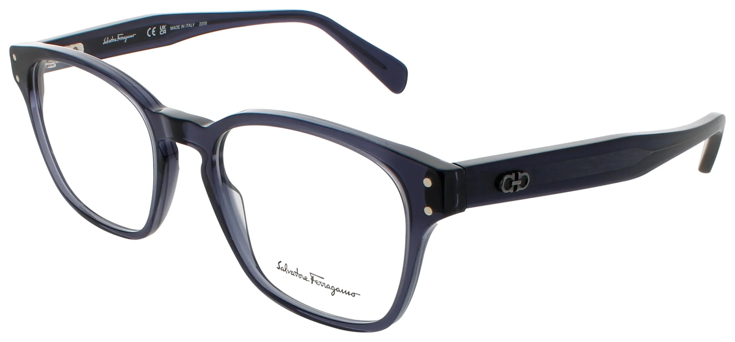 Salvatore Ferragamo SF2925 420 Eyeglasses Crystal Navy 52mm Men