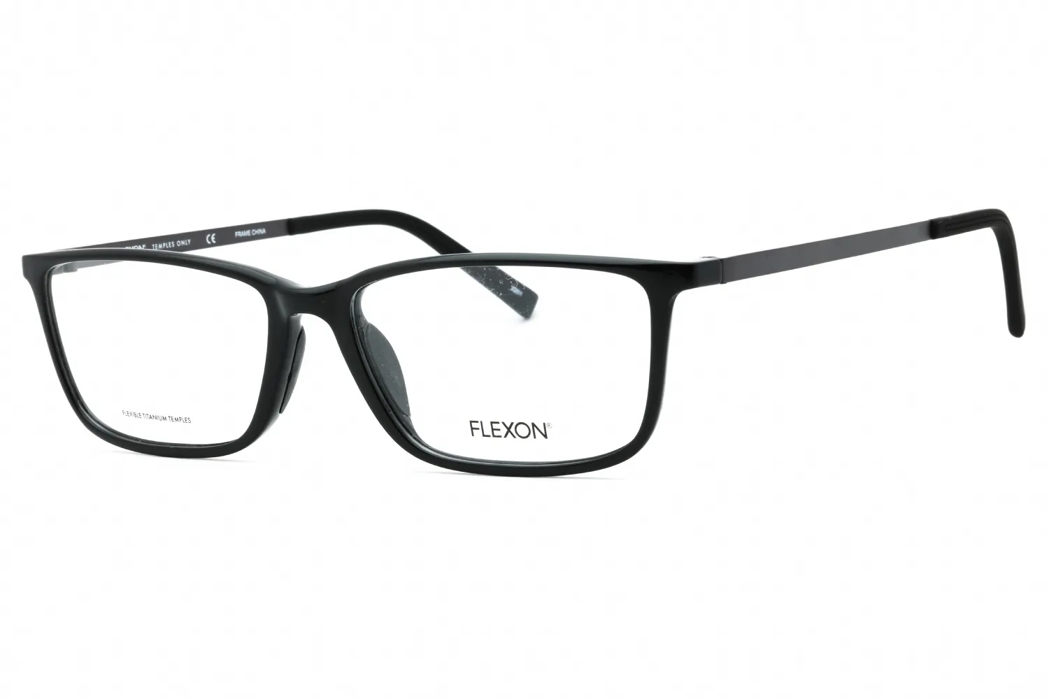 Flexon FLEXON EP8014 001 Eyeglasses Shiny Black 56mm Men