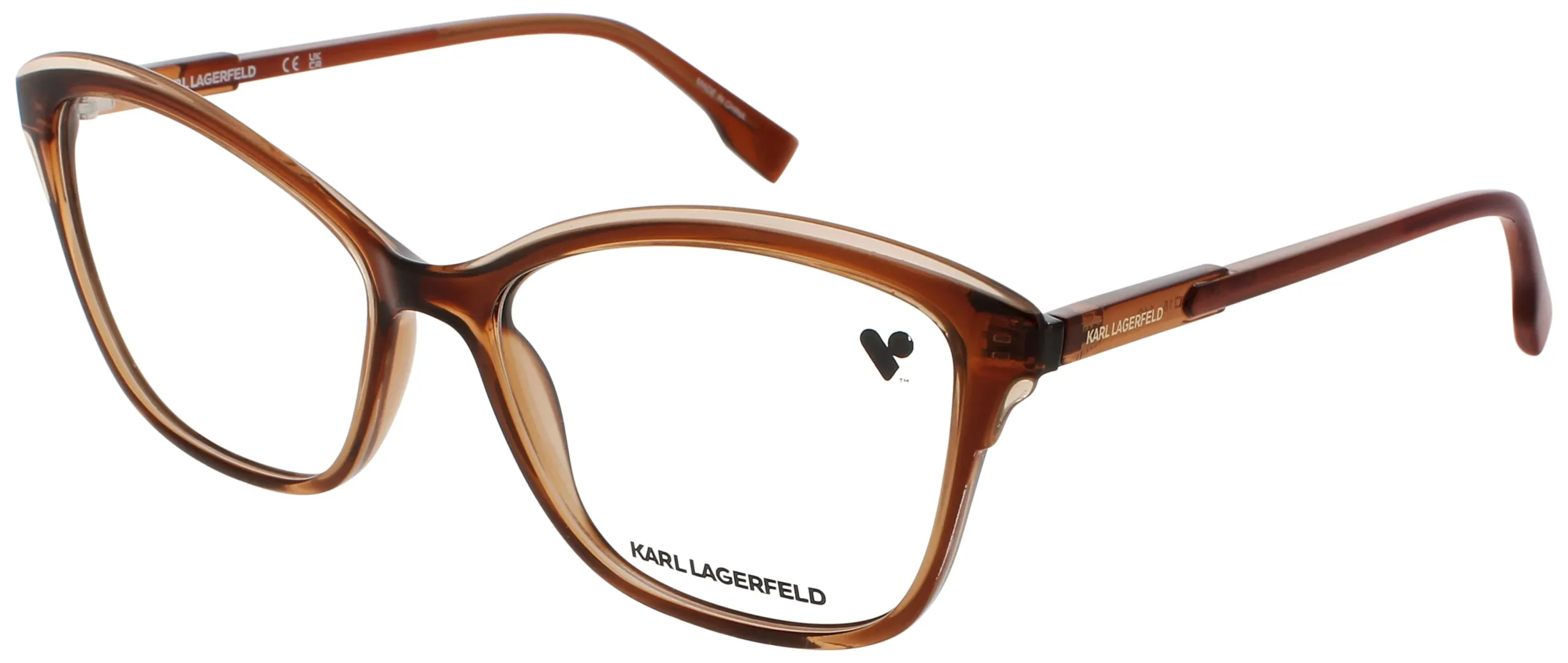 Karl Lagerfeld KL6095 246 Eyeglasses Light Brown 56mm Women