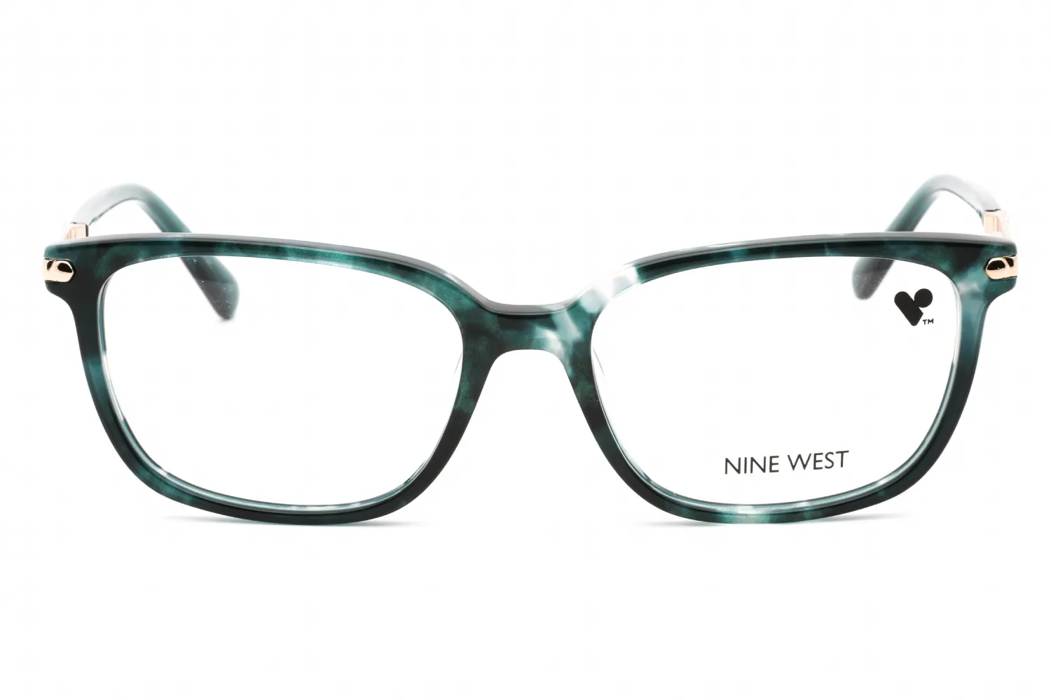 Nine West NW5207 238 Eyeglasses Iridescent Emerald Tortoise 51mm Women 2