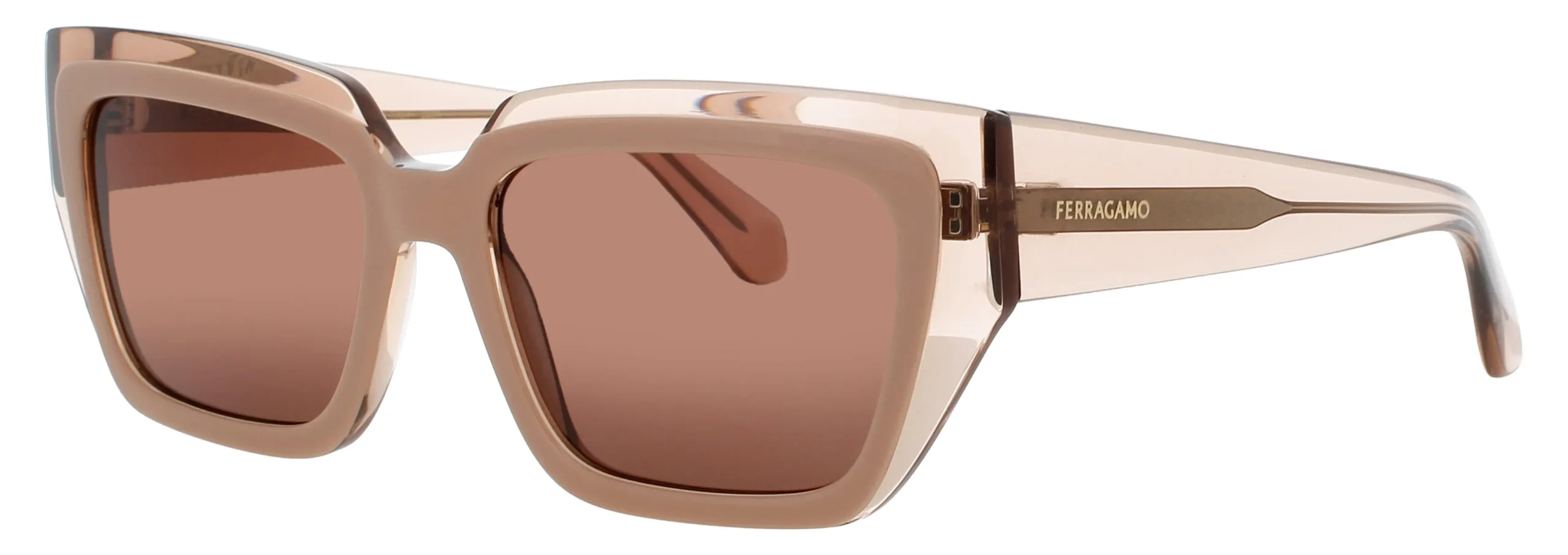 Salvatore Ferragamo SF2002S 265 Sunglasses Transparent Nude 55mm Women