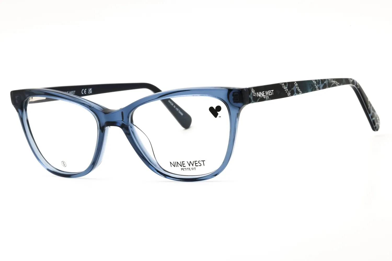 Nine West NW5228 400 Eyeglasses Navy Crystal 50mm Women