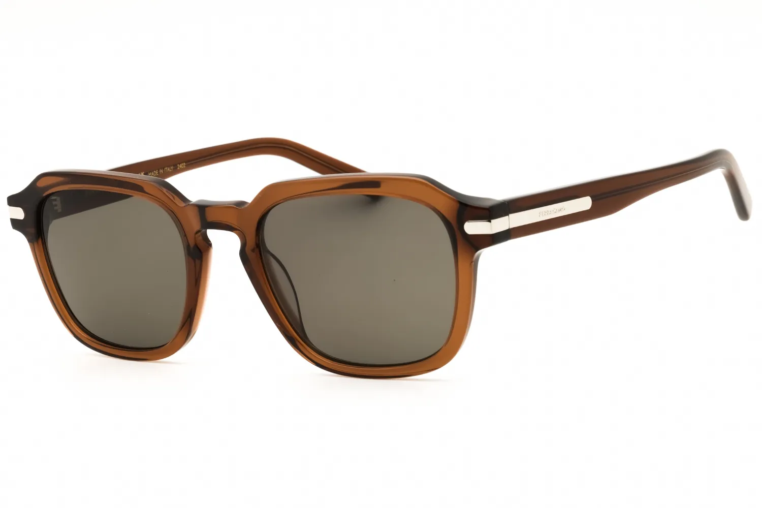 Salvatore Ferragamo SF1089SN 278 Sunglasses Transparent Brown 52mm Men