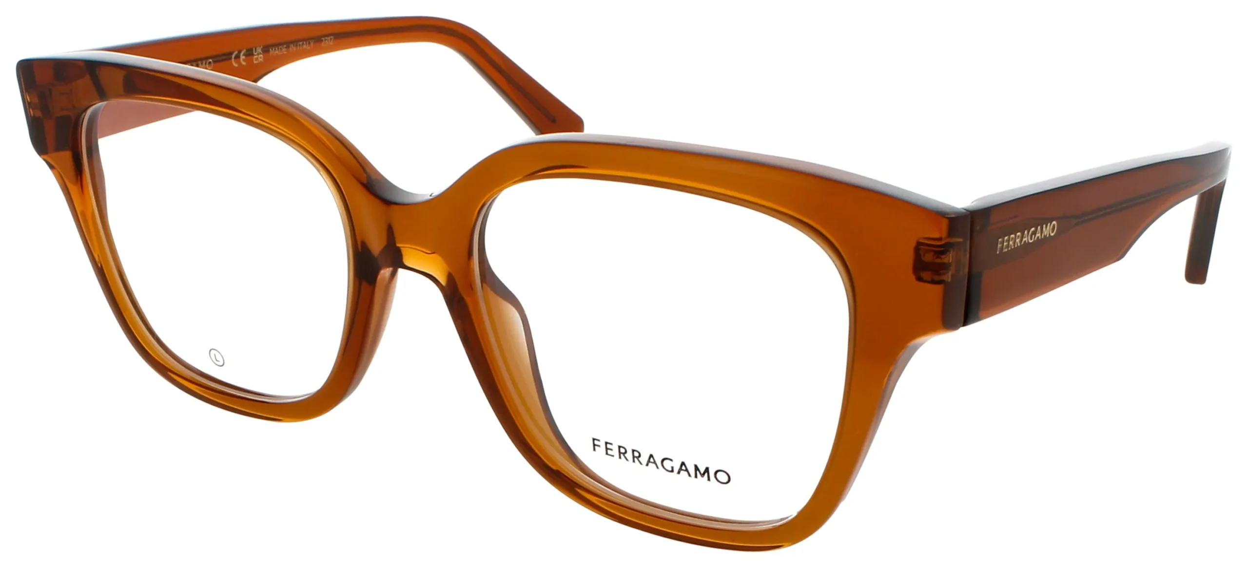 Salvatore Ferragamo SF2952N 261 Eyeglasses Transparent Caramel 53mm Women