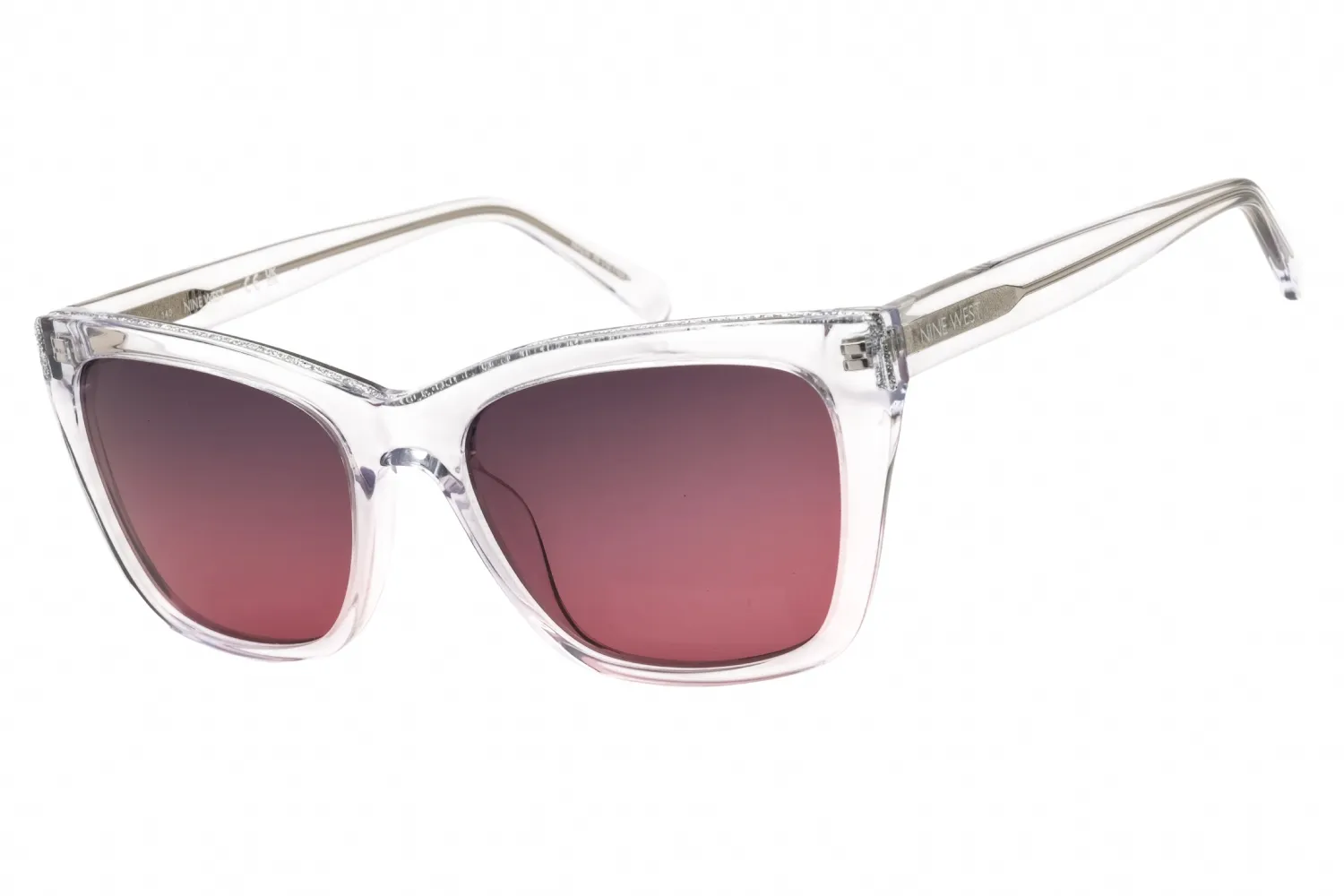 Nine West NW664S 000 Sunglasses Crystal Clear 53mm Women