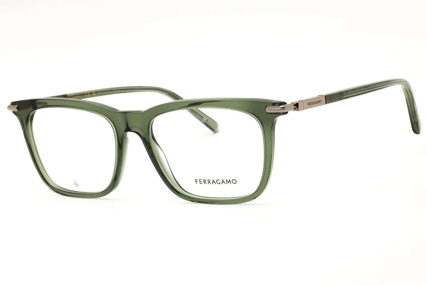 Salvatore Ferragamo SF3007 317 Eyeglasses Transparent Green 56mm Men