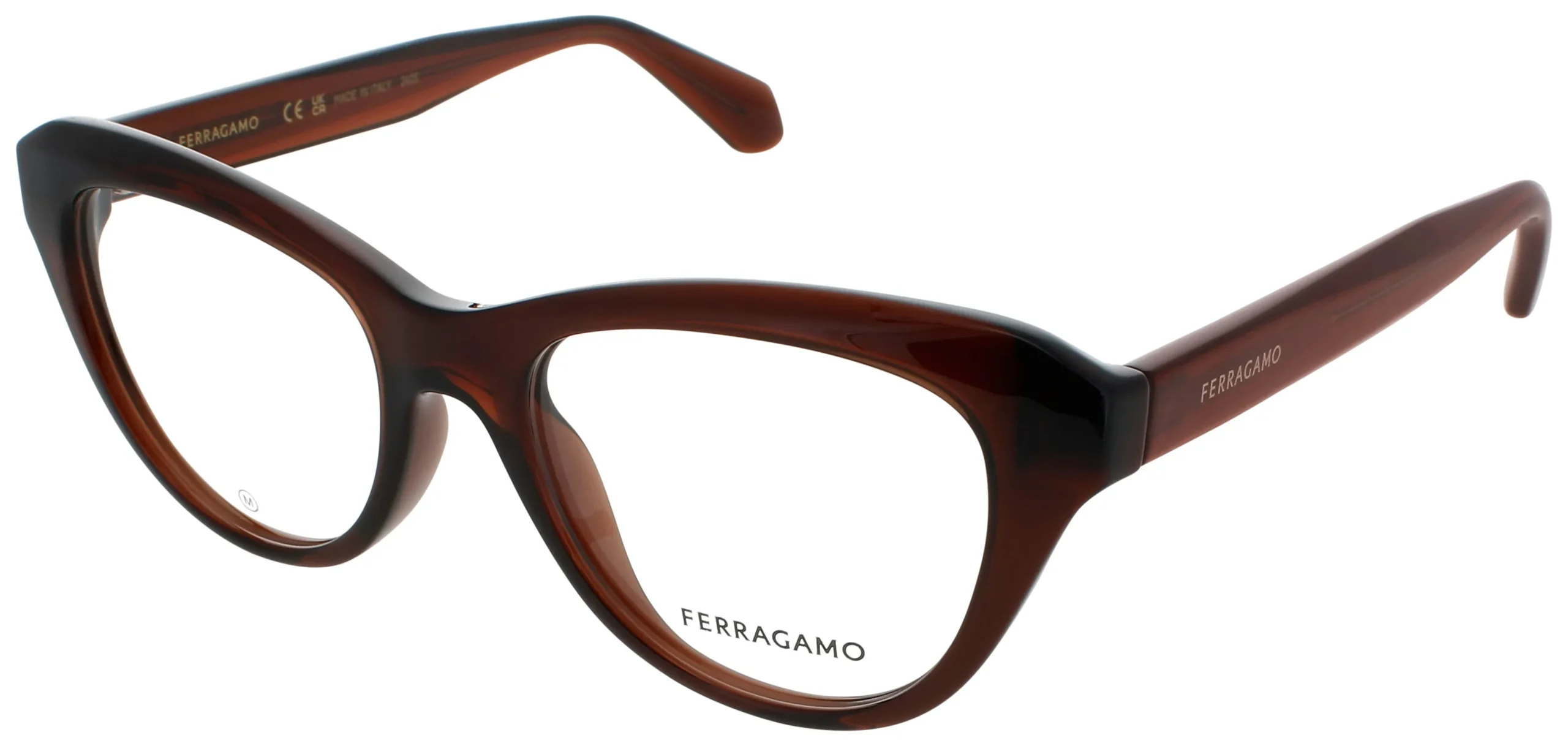 Salvatore Ferragamo SF2989E 232 Eyeglasses Transparent Brown 51mm Women