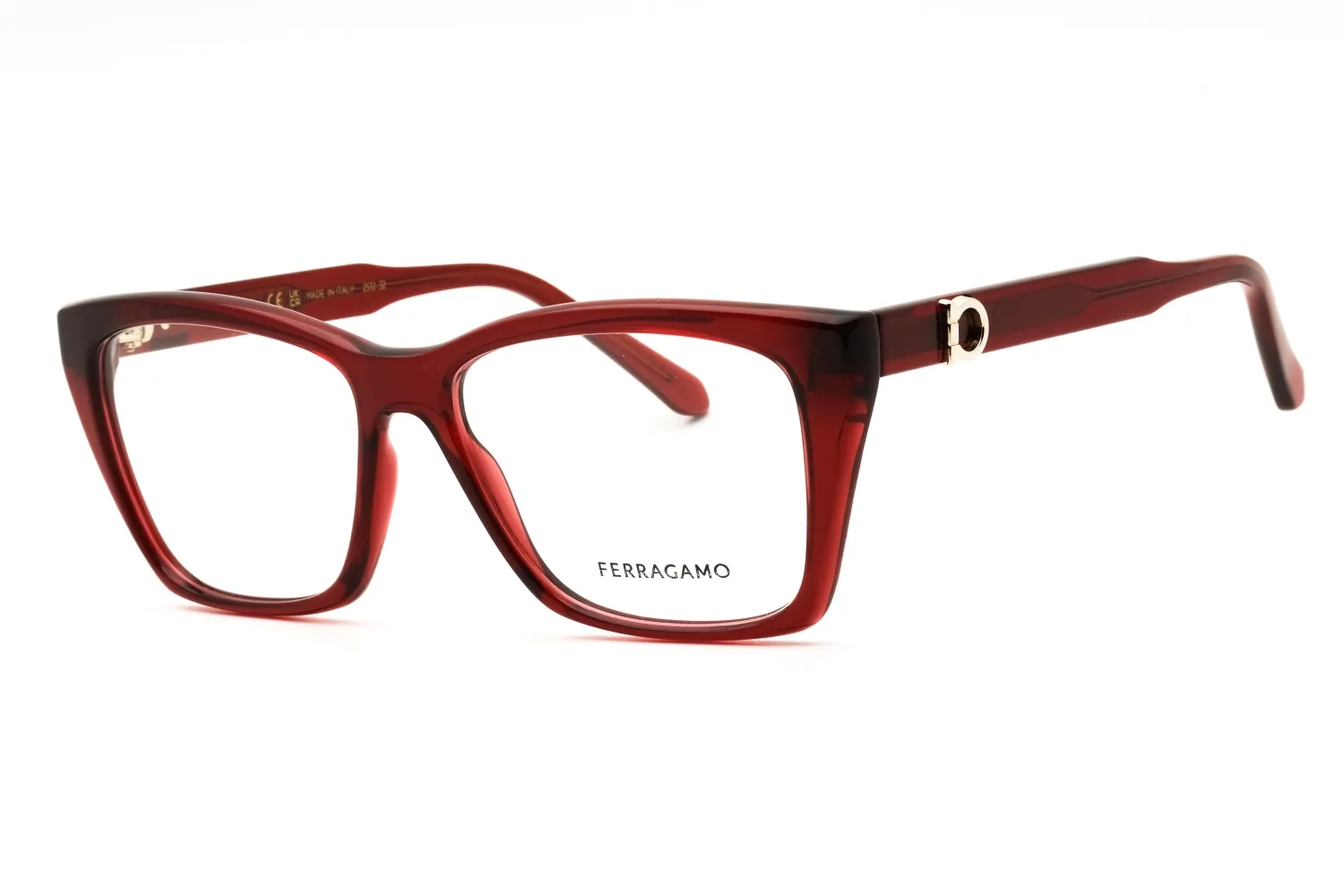 Salvatore Ferragamo SF3030E 616 Eyeglasses Transparent Red 54mm Women