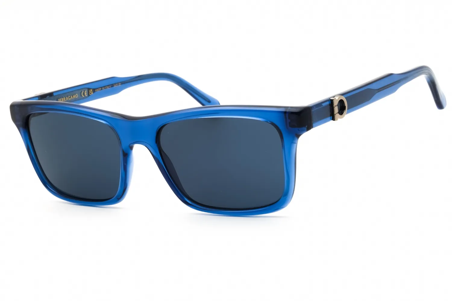 Salvatore Ferragamo SF2060SE 439 Sunglasses Transparent Dark Blue 55mm Men