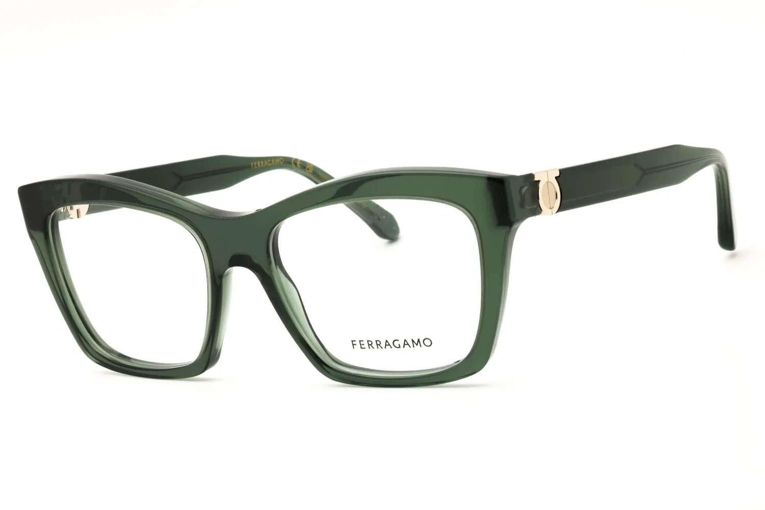 Salvatore Ferragamo SF3022 320 Eyeglasses Transparent Khaki 53mm Women