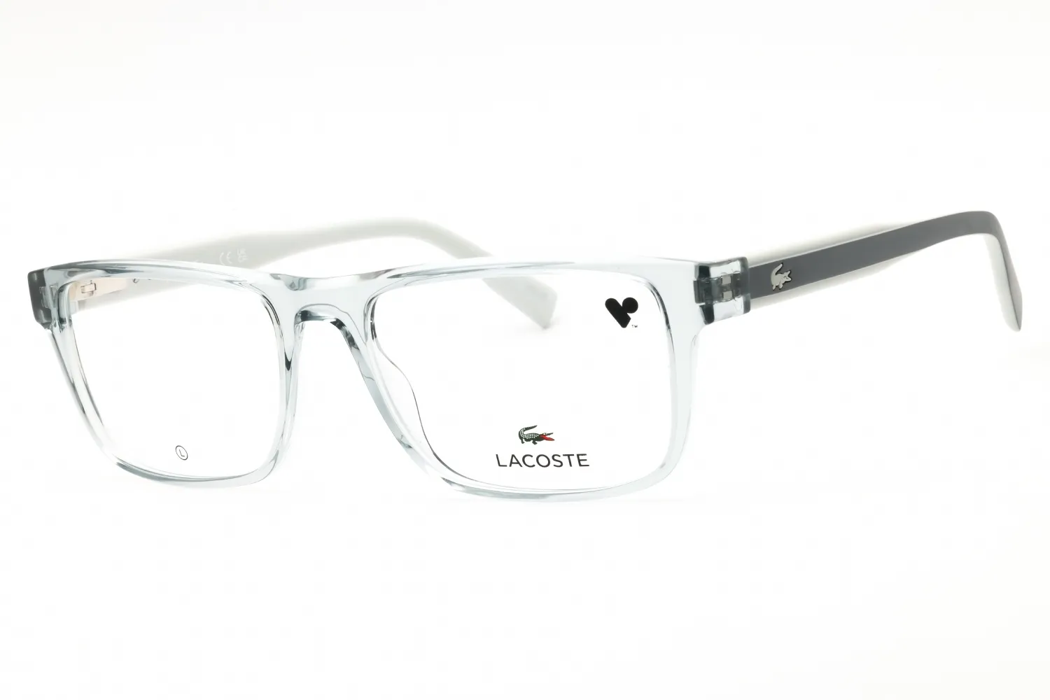 Lacoste L2973 035 Eyeglasses Transparent Grey 56mm Men