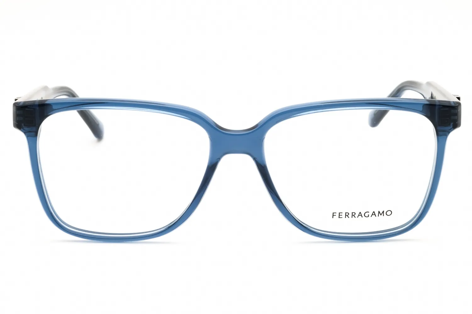 Salvatore Ferragamo SF3043E 432 Eyeglasses Transparent Blue 57mm Men 2