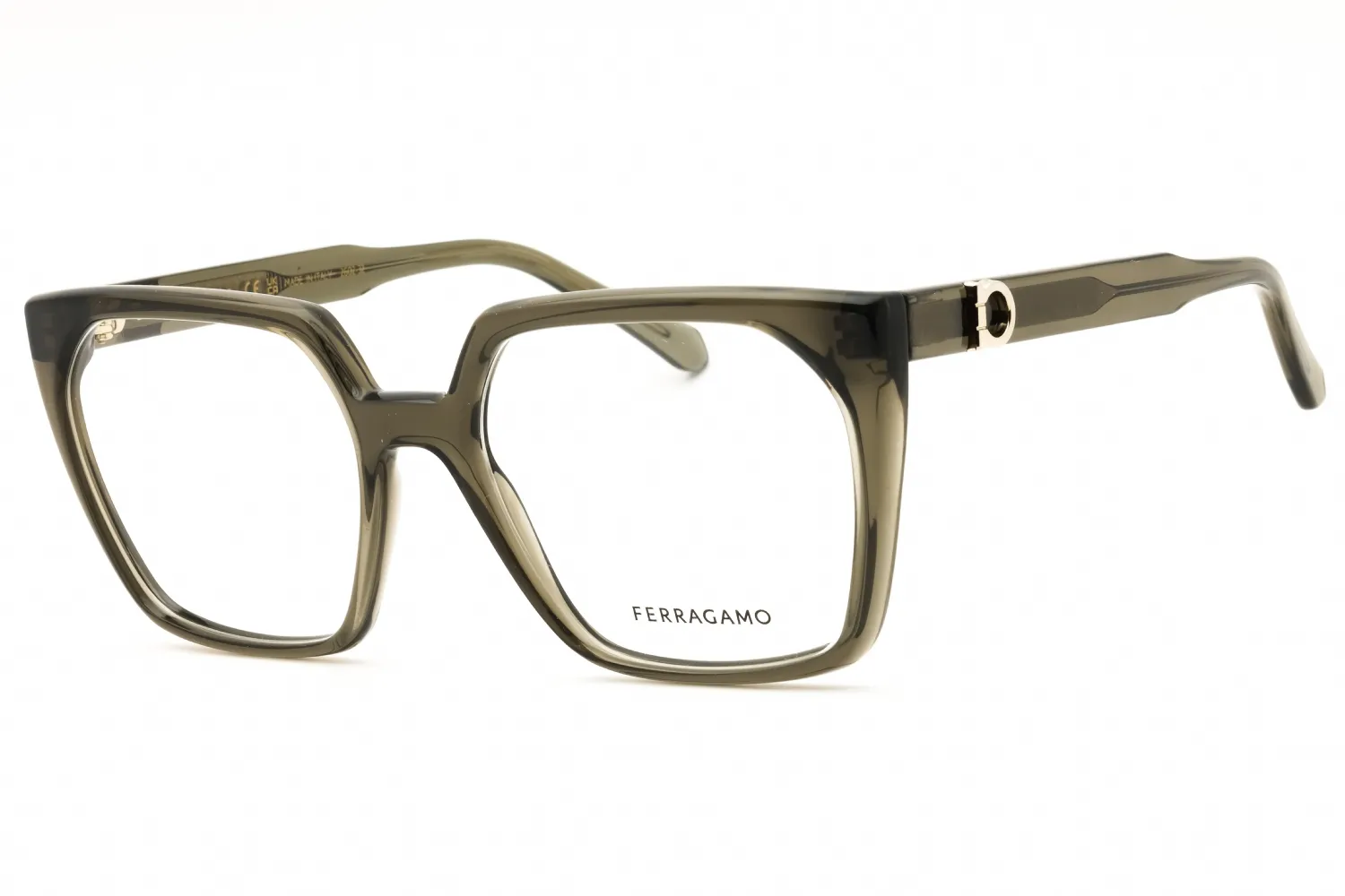 Salvatore Ferragamo SF3042E 320 Eyeglasses Transparent Khaki 55mm Women