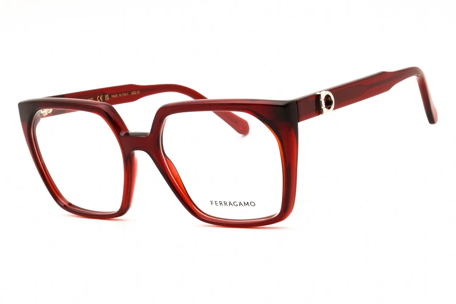 Salvatore Ferragamo SF3042E 612 Eyeglasses Transparent Burgundy 55mm Women