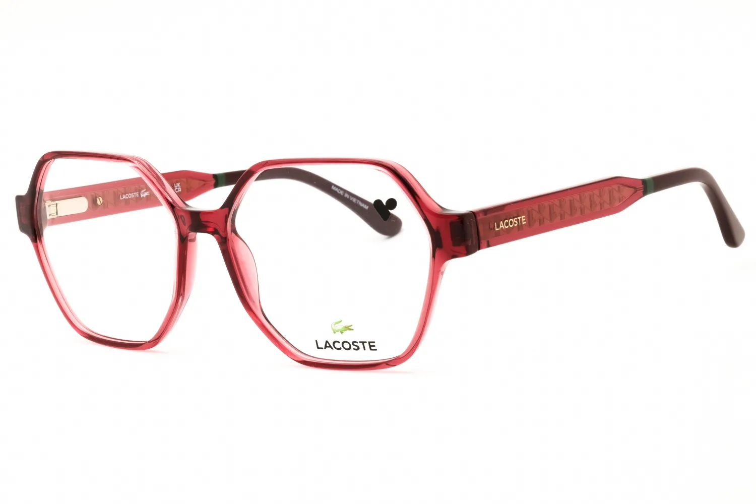 Lacoste L4000 601 Eyeglasses Transparent Burgundy 55mm Women