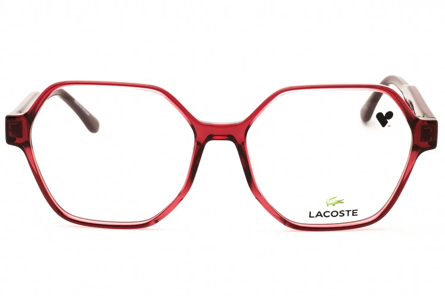 Lacoste L4000 601 Eyeglasses Transparent Burgundy 55mm Women 2