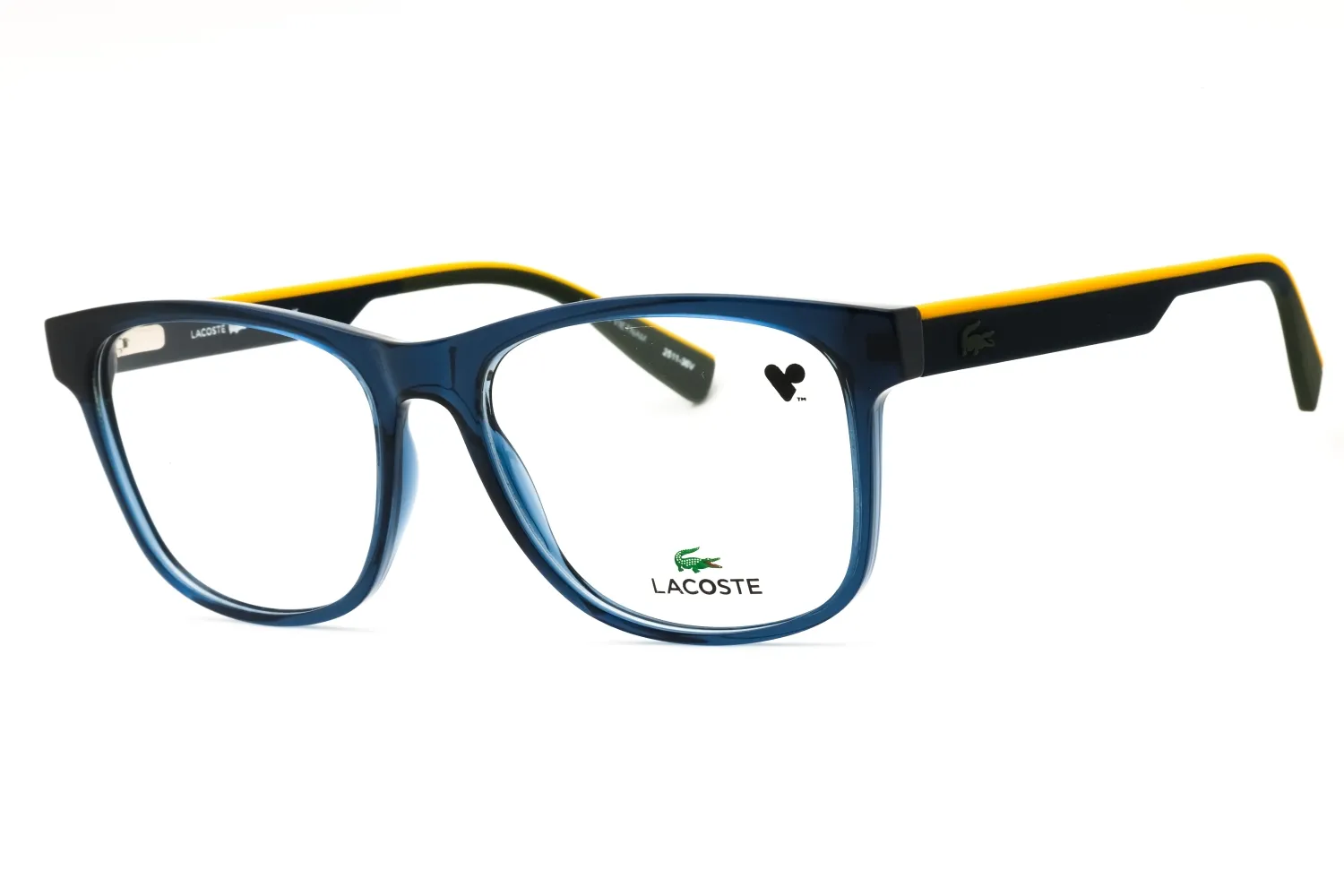 Lacoste L4004 410 Eyeglasses Transparent Blue 56mm Men