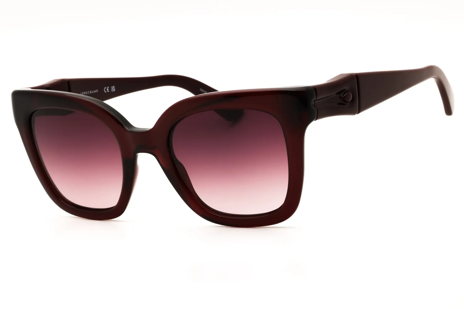 Longchamp LO793S 601 Sunglasses Transparent Burgundy 53mm Women