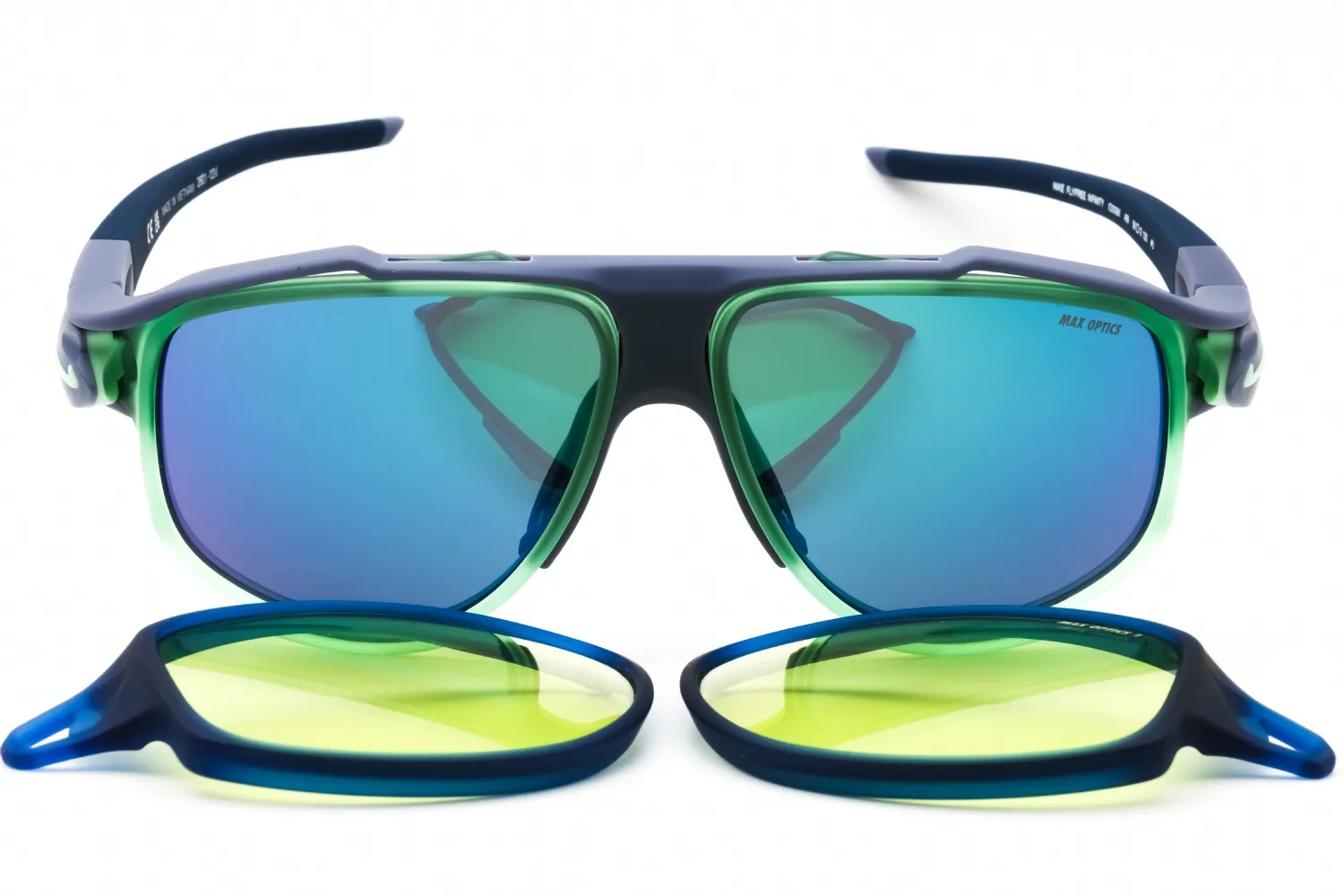 Nike NIKE FLYFREE INFINITY IO0099X 499 Sunglasses Mat World Indigo Gren Mir 58mm Unisex 2