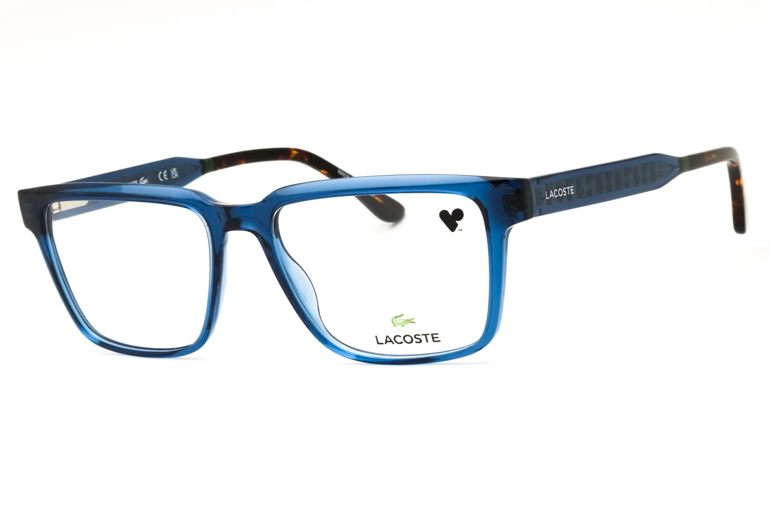 Lacoste L2976 N 410 Eyeglasses Transparent Blue 55mm Men