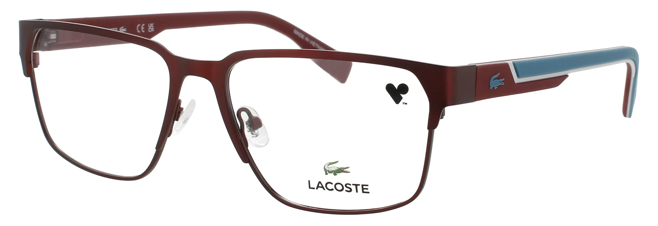 Lacoste L2306N 601 Eyeglasses Matte Burgundy 55mm Men