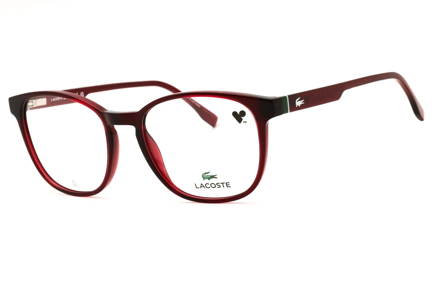 Lacoste L2975 N 601 Eyeglasses Transparent Burgundy 54mm Men