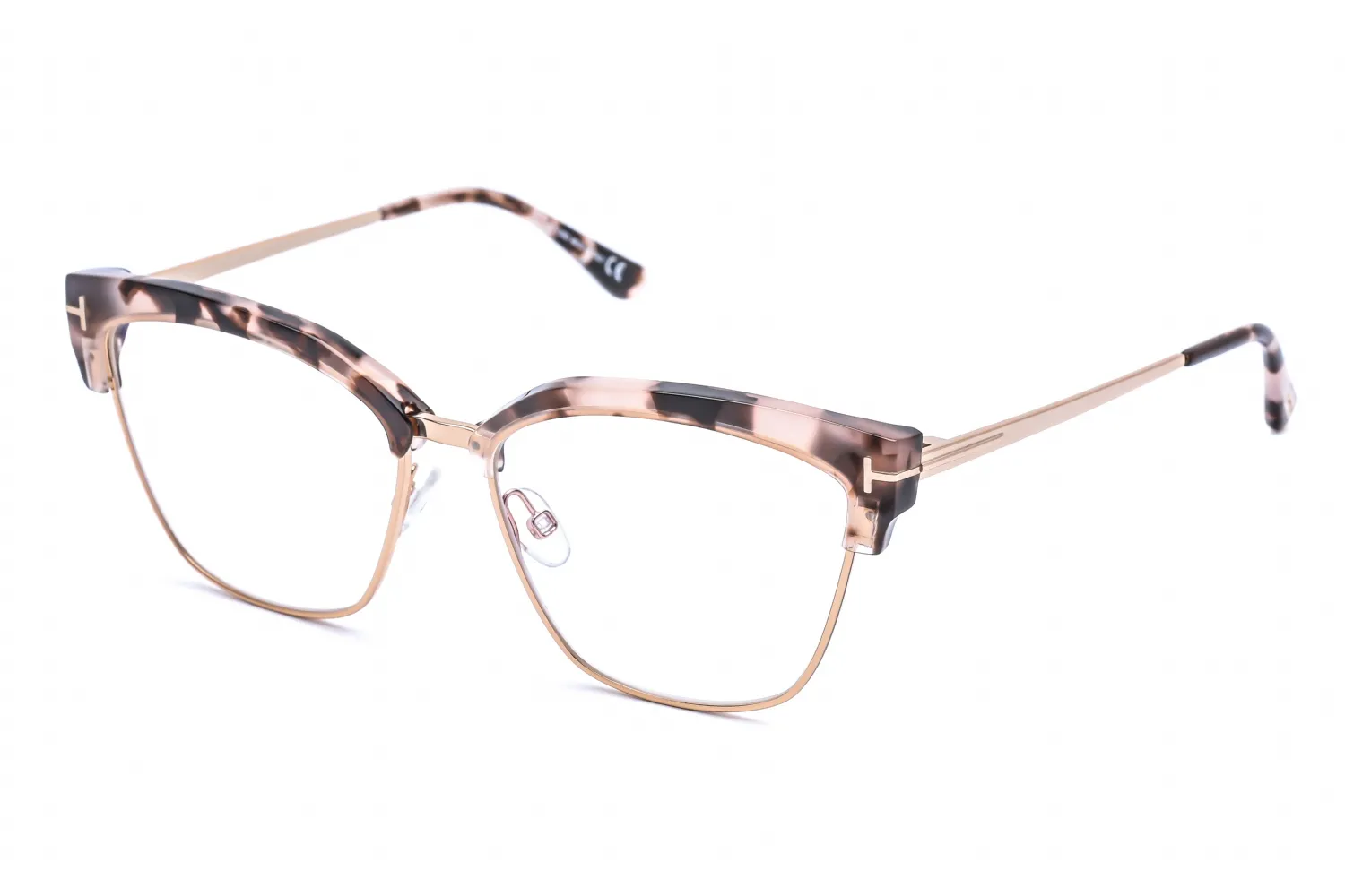 Tom Ford FT5547-B 054 Eyeglasses Shiny Pink Havana 54mm Women