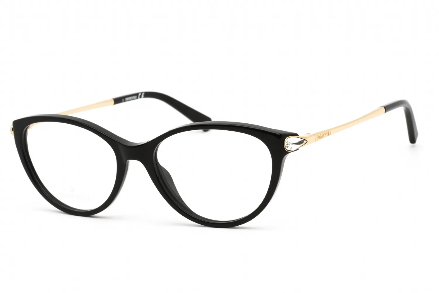 Swarovski SK5349/V 001 Eyeglasses Shiny Black 53mm Women