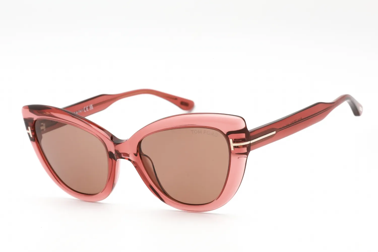 Tom Ford FT0762 42E Sunglasses Shiny Orange 55mm Women