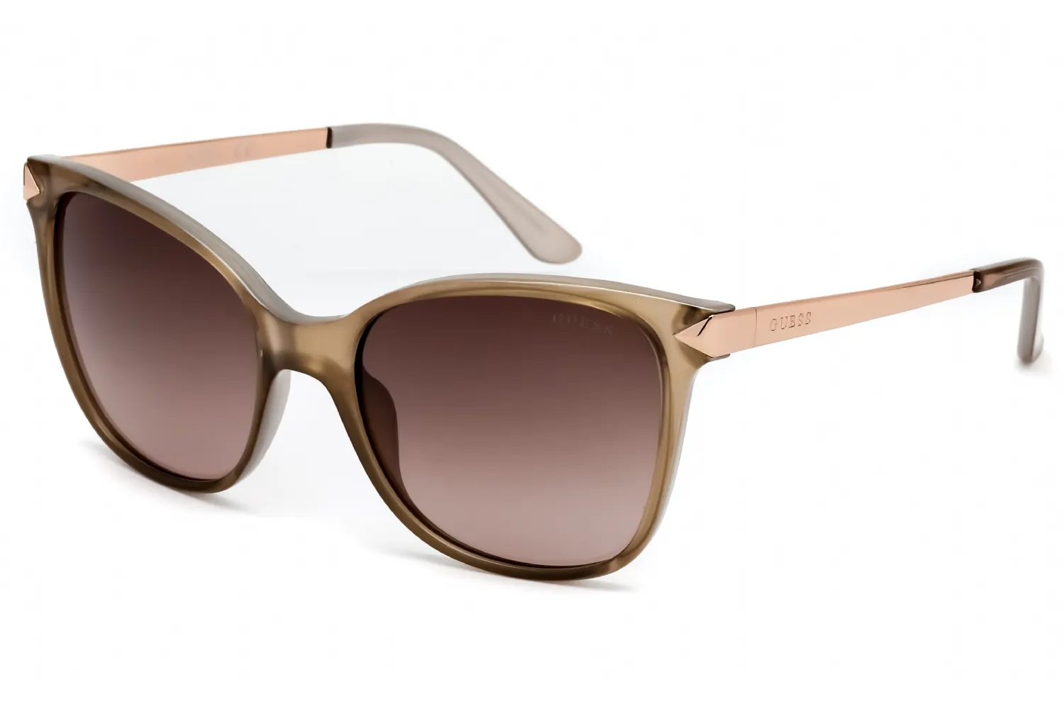 Guess GU7657 57F Sunglasses Shiny Beige 56mm Women