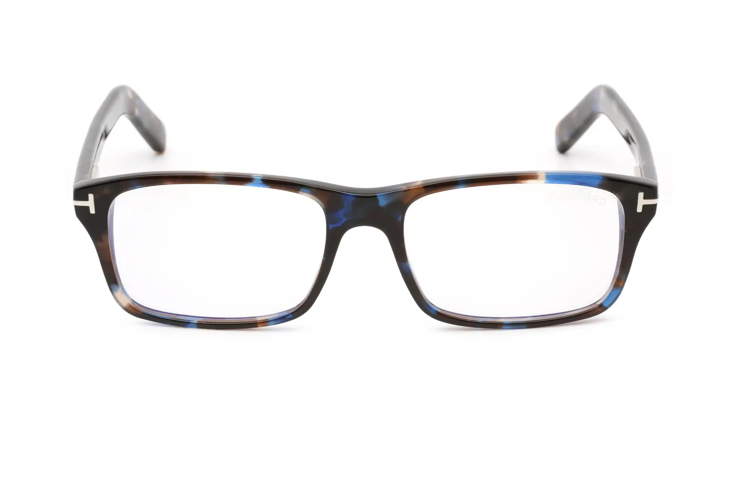 Tom Ford FT5663-B 056 Eyeglasses Shiny Blue Havana 53mm Men 2