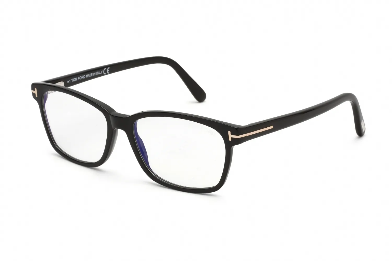 Tom Ford FT5713-B 001 Eyeglasses Shiny Black 53mm Women