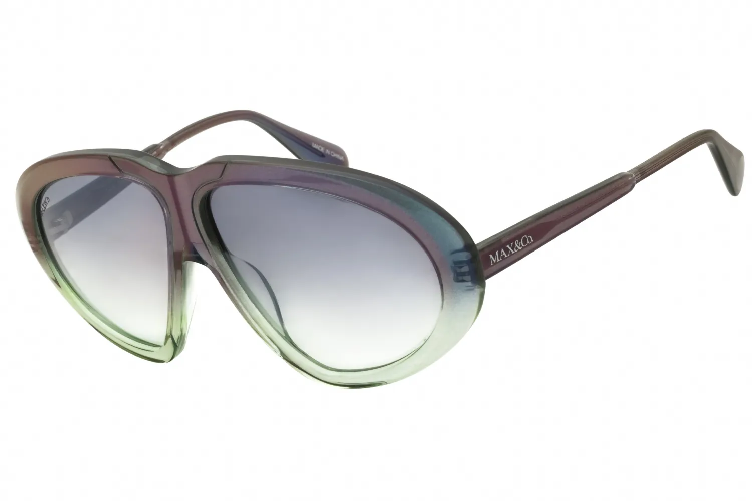 Max & Co MO0001 86Q Sunglasses Light Blue 60mm Women