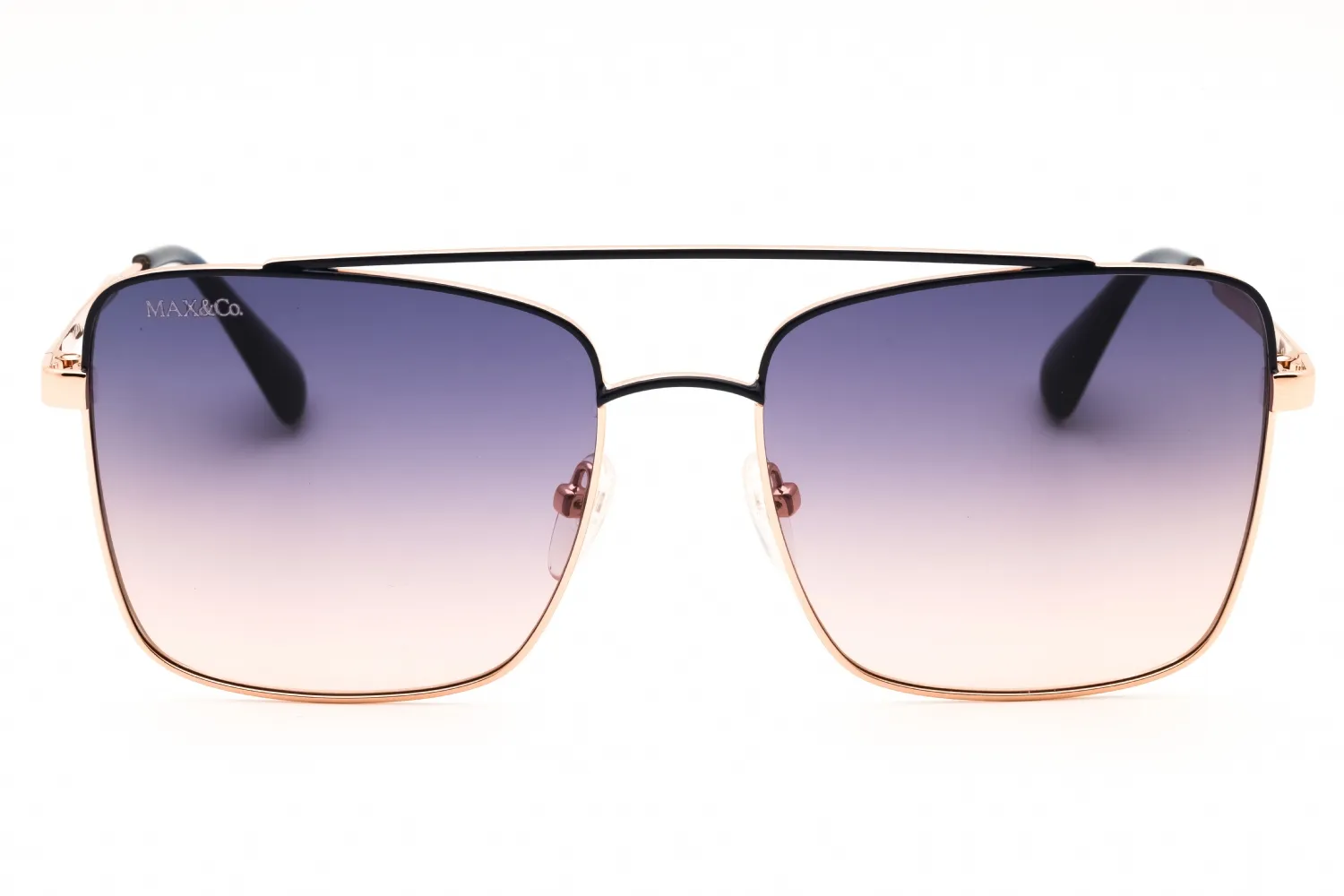 Max & Co MO0006 28W Sunglasses Shiny Rose Gold 56mm Women 2