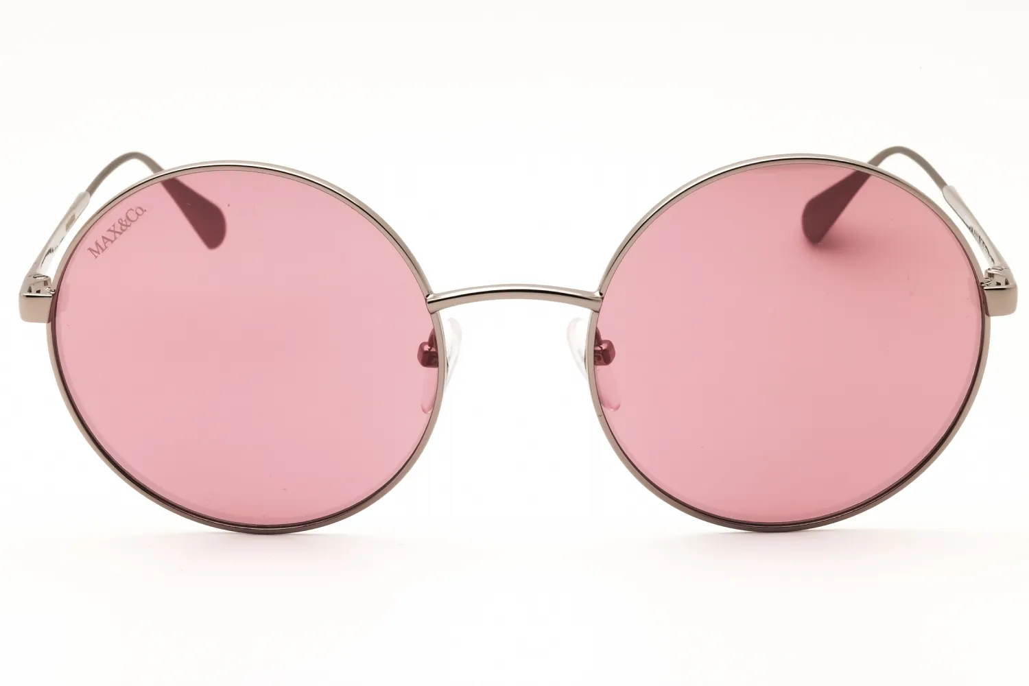 Max & Co MO0008 14S Sunglasses Shiny Light Ruthenium 56mm Women 2