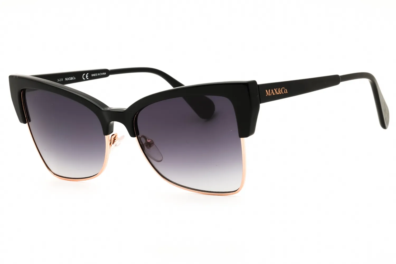 Max & Co MO0004 01B Sunglasses Shiny Black 55mm Women