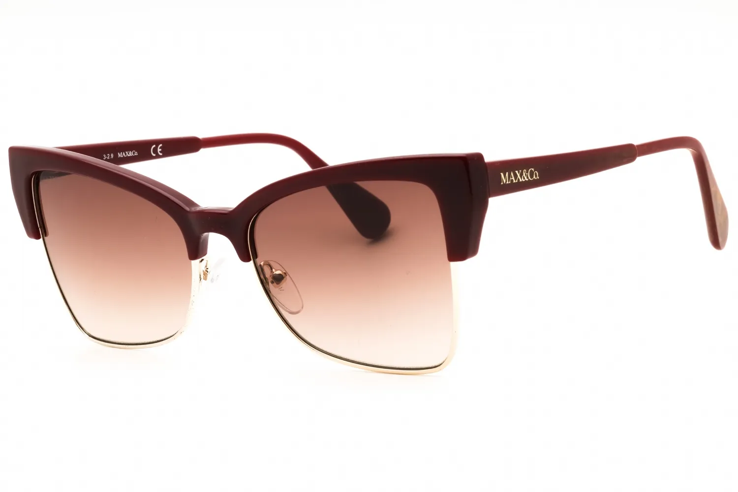 Max & Co MO0004 69F Sunglasses Shiny Bordeaux 55mm Women
