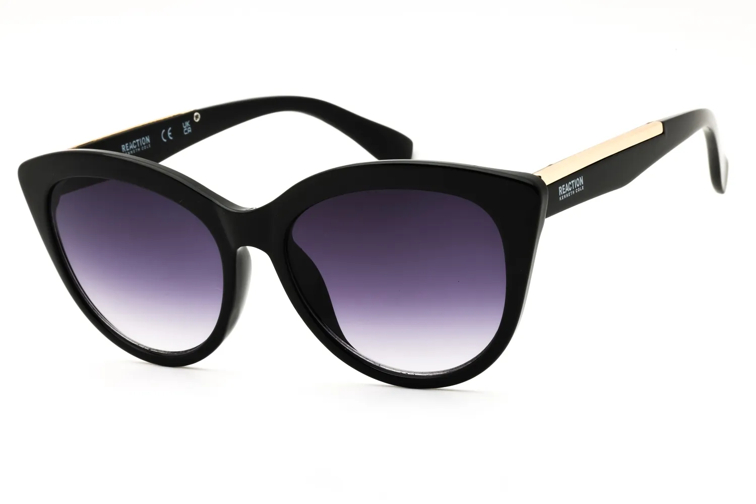 Kenneth Cole Reaction KC1373 01B Sunglasses Shiny Black 53mm Women