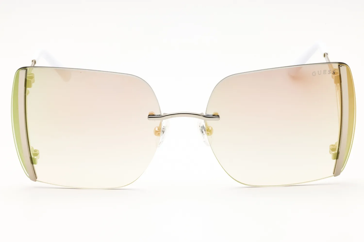 Guess GU7718 10C Sunglasses Shiny Light Nickeltin 62mm Women 2