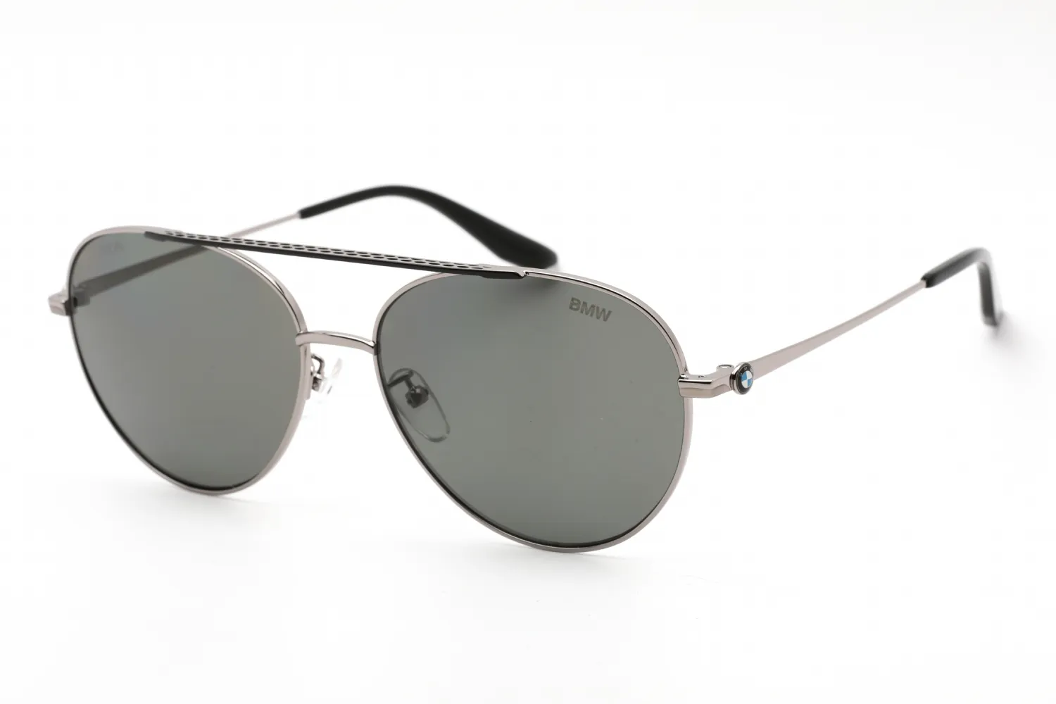 BMW BW0006 14D Sunglasses Shiny Light Ruthenium 60mm Men